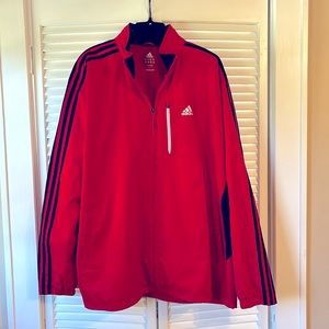 Men’s Adidas rain jacket.  Red.  Size:2XL.